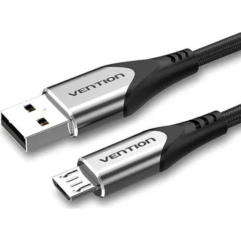 Datový kabel Vention Luxury USB 2.0 -> microUSB Cable 3A Gray 0.25m Aluminum Alloy Type