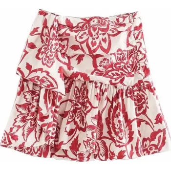 Dámská sukně Dámská zavinovací mini sukně s květinami S