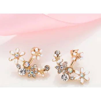 Náušnice Dámské visací náušnice G1412 bílá