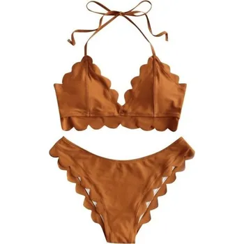 Dámské plavky Dámské bikiny P1054 světle hnědá S