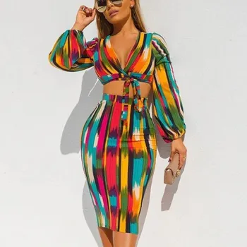 Dámský crop top a sukně B1081 L