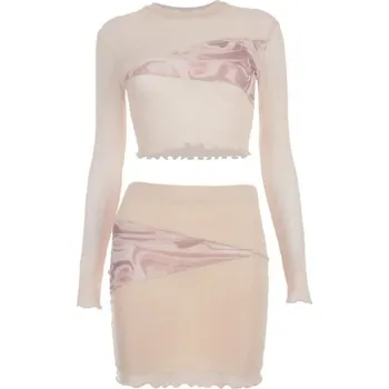 Dámský crop top a sukně B1218 XS