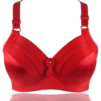 Podprsenka Dámská podprsenka s květinou červená 85B