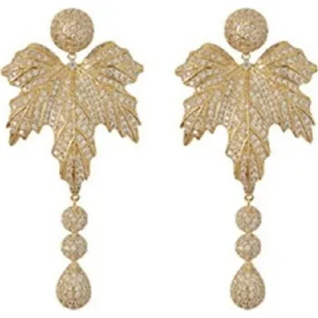 Náušnice Dámské visací náušnice s krystaly G1430