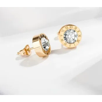 Náušnice Dámské peckové náušnice s římskými číslicemi 4