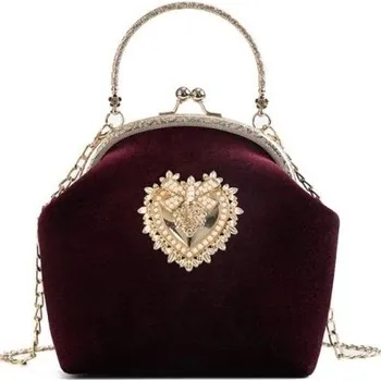 Kabelka Dámská mini kabelka do ruky vínová