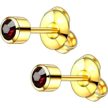 Náušnice Dámské peckové náušnice se zirkony H849 zlatá 10