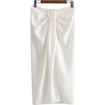 Dámská sukně Dámská bílá sukně s uzlem S