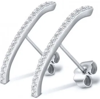 Náušnice Dámské náušnice s kamínky A2537 stříbrná