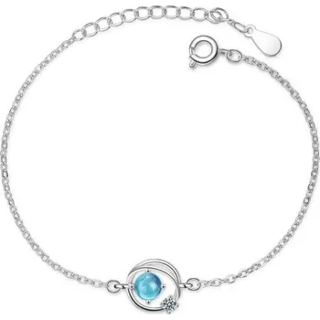 Náramek Dámský náramek s modrým krystalem 1