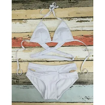 Dámské plavky Dámské stylové bikiny - Bílé S