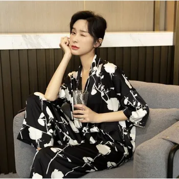 Dámské pyžamo Dámské pyžamo P2892 černá S