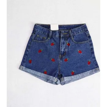 Dámské kraťasy Dámské džínové šortky s beruškami J1084 tmavě modrá S