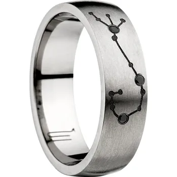 Prsten SWEPOL Titanový prsten ZODIAC, znamení štír - velikost 49 - ZOD-K09-49