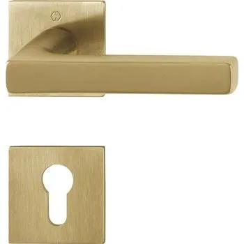 Dveřní kování HOPPE sada kování klika-klika DALLAS na hranaté pl. rozetě PZ ,mosaz sv. satin.