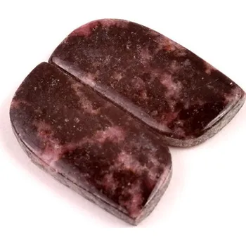 Přírodní kámen Kabošony páry Rhodonit č.P613 (27x14x4mm)