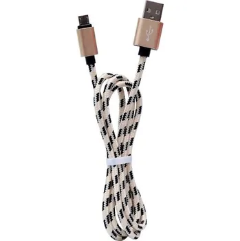 Datový kabel Datový kabel USB / Micro USB K654 zlatá 25 cm