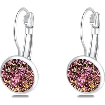 Náušnice Dámské visací náušnice G171 tmavě růžová