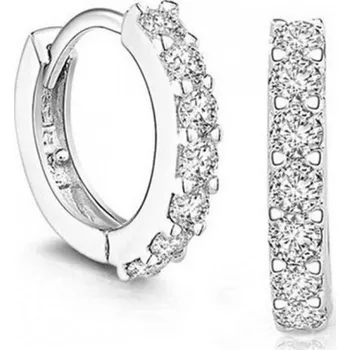 Náušnice Dámské kruhové náušnice H810 stříbrná