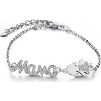 Náramek Dámský řetízkový náramek máma stříbrná 3