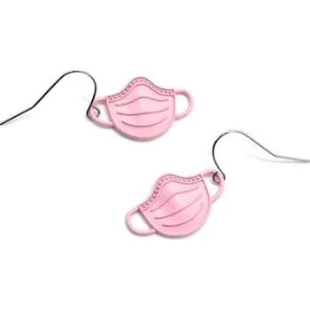 Náušnice Dámské visací náušnice rouška růžová