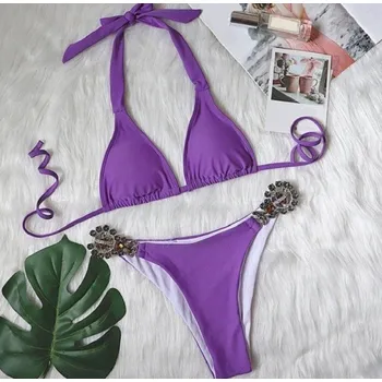 Dámské plavky Dámské bikiny P253 fialová L