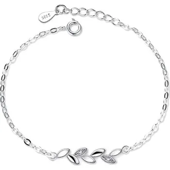 Náramek Dámský řetízkový náramek s lístky