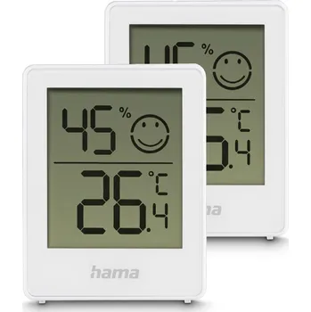 Meteostanice Hama Baros, digitální teploměr/vlhkoměr, bílý, 2 ks v balení (cena za balení)