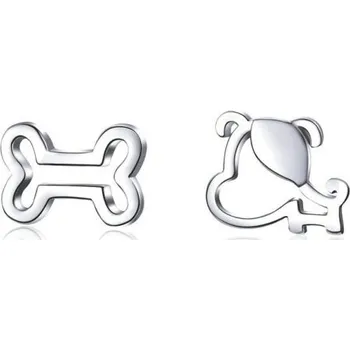 Náušnice Dámské peckové náušnice pes a kost