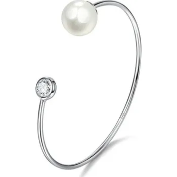 Náramek Dámský otevřený náramek s perlou