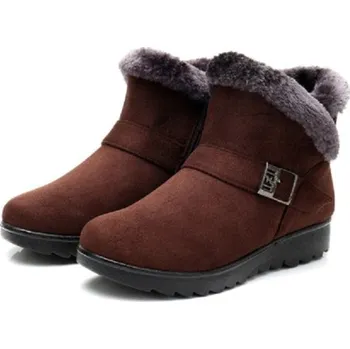 Dámská zimní obuv Dámské zimní kotníkové boty s kožíškem J1816 hnědá 38