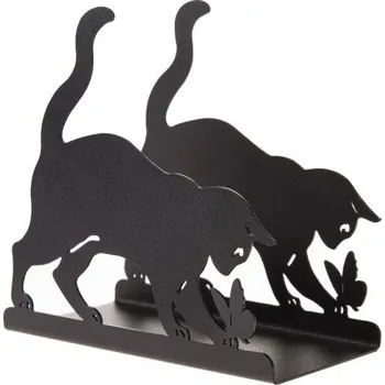 Stojánek na vařečky Kovový stojánek na ubrousky s kočkou s motýlem