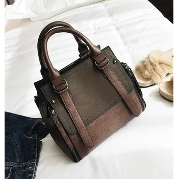 Kabelka Dámská kožená kabelka M1094 tmavě hnědá