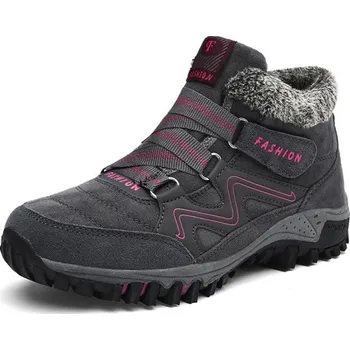 Dámská zimní obuv Dámské kotníkové boty s kožíškem J2369 šedá 39