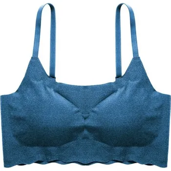 Podprsenka Dámská bezešvá fitness podprsenka modrá M