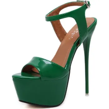 Dámské lodičky Dámské lodičky na platformě zelená 44