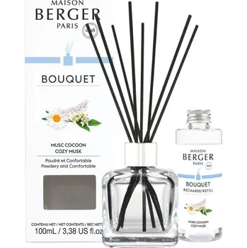 Aroma difuzér Maison Berger Paris Dárková sada aroma difuzér Cube + náplň Cozy Musk 100 ml + 2 měsíce na vrácení zboží