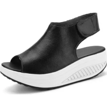 Dámské sandále Dámské kožené sandály A692 černá 37