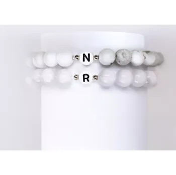 Náramek Minerální náramky pro páry s iniciály - Joy