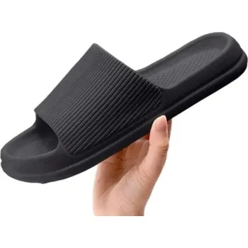Pánské pantofle Měkké masážní pantofle pro muže Lehká neklouzavá domácí obuv s masážní stélkou Pohodlné pánské přezůvky Protiskluzová podrážka černá 42-43