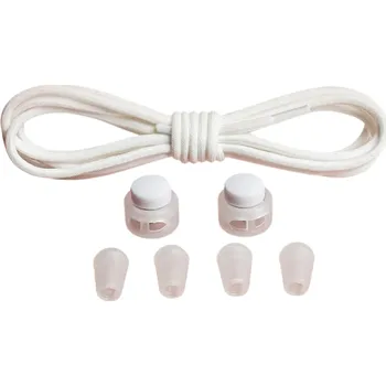 Tkaničky do bot Elastické tkaničky bez zavazování 100 cm Kulaté gumičky do bot Elastické lano s pérovou přezkou Sportovní obuv Dětské boty Pohodlné bílá