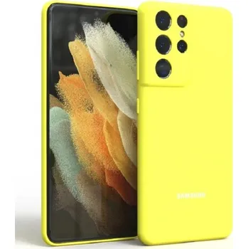 Pouzdro na mobilní telefon Silikonový ochranný kryt na Samsung Galaxy S22 Ultra B2041 žlutá