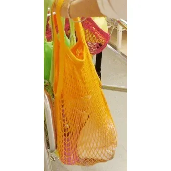 Nákupní taška Síťová taška na nákupy J997 žlutá