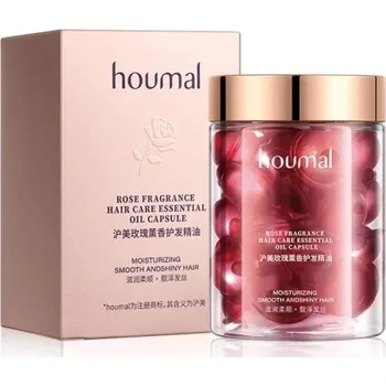 Vlasová regenerace Kapsle s esenciálním olejem z růží 30 ks Hydratační vlasová péče na suché poškozené vlasy Olej na vlasy v kapslích s vůní růží
