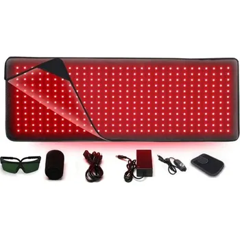 Měřič tělesných funkcí Terapeutická podložka 80x30cm s červeným světlem 660nm 850nm 360 LED Terapie svalů Úleva od bolesti Podpora krevního oběhu Nastavitelný časovač