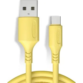 Datový kabel Nabíjecí kabel USB-C / USB K444 žlutá 1,2 m