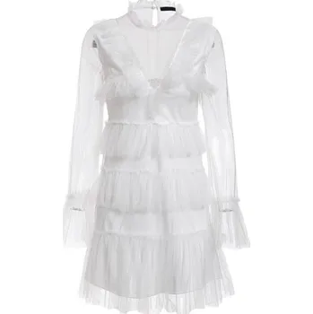 Dámské šaty Tylové mini šaty bílé M