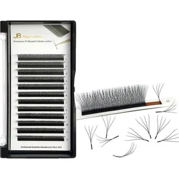 Umělé řasy Sada umělých objemových řas D 0,07 mm Sada jednotlivých vějířovitých umělých řas Falešné 4D nalepovací řasy 15 mm