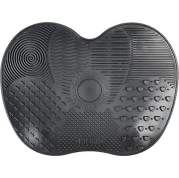 Kosmetický štětec Silikonová podložka pro čištění štětců černá