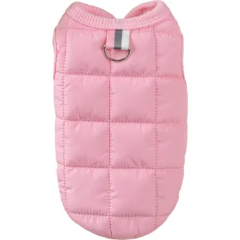 Obleček pro psa Zimní zateplená bunda pro psy Větruodolná bunda pro malé psy Vycpaný kabátek pro psy Měkká psí vesta s podšívkou 4,5 - 6,5 kg růžová